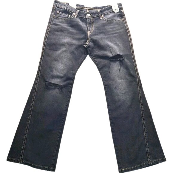 NEW Levi's Premium Noughties Bootcut Denim Jeans Flap Pockets 34x32 Low Rise NWT - Picture 1 of 13